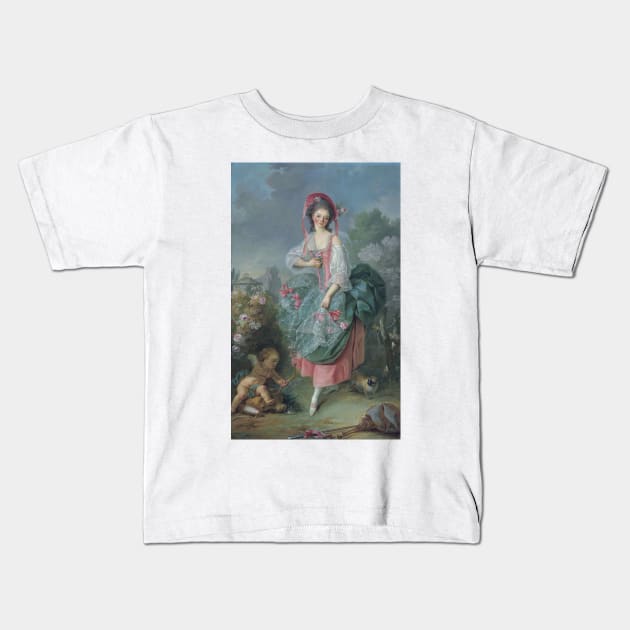 Mademoiselle Guimard as Terpsichore - Jacques-Louis David Kids T-Shirt by themasters